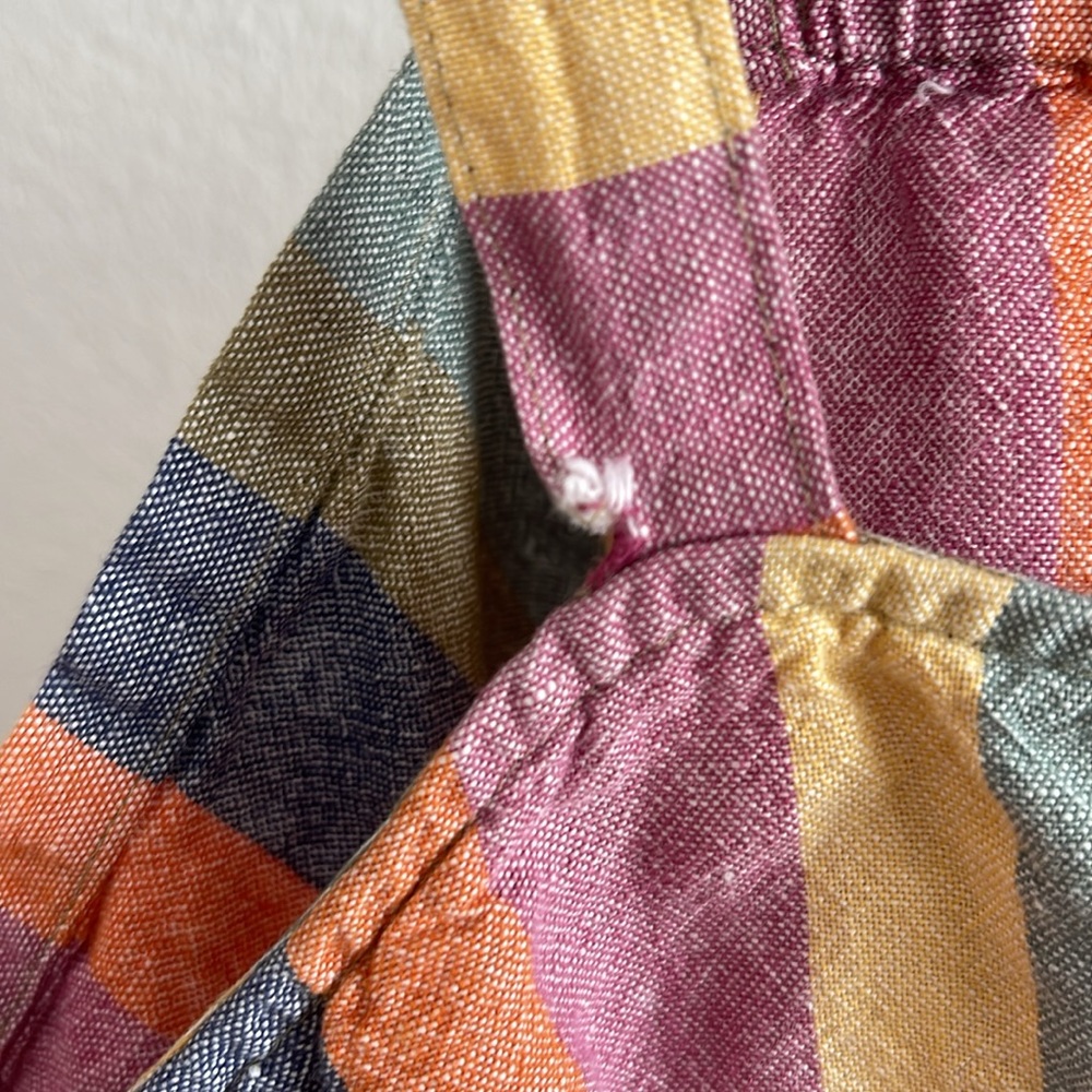 Madewell Large Rainbow Stripe Button-Front Tank T… - image 4